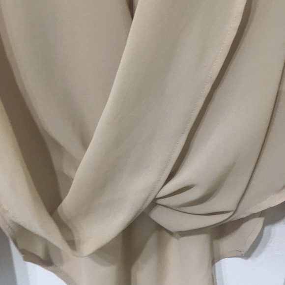 XOXO Tan Cross Front Blouse size M - Picture 7 of 7